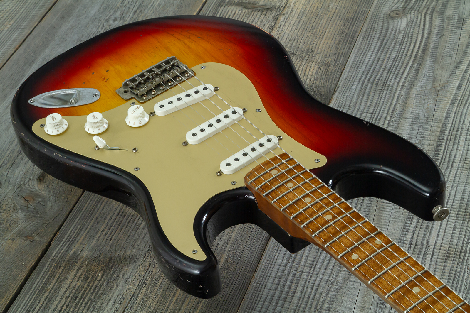 Haar Guitars Trad S 3s Kloppmann Mn #43485 - Aged 3 Tone Sunburst - Guitarra eléctrica con forma de str. - Variation 2