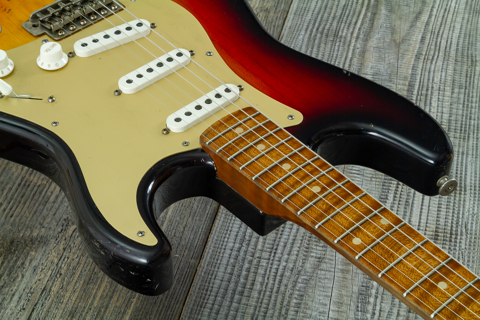 Haar Guitars Trad S 3s Kloppmann Mn #43485 - Aged 3 Tone Sunburst - Guitarra eléctrica con forma de str. - Variation 4