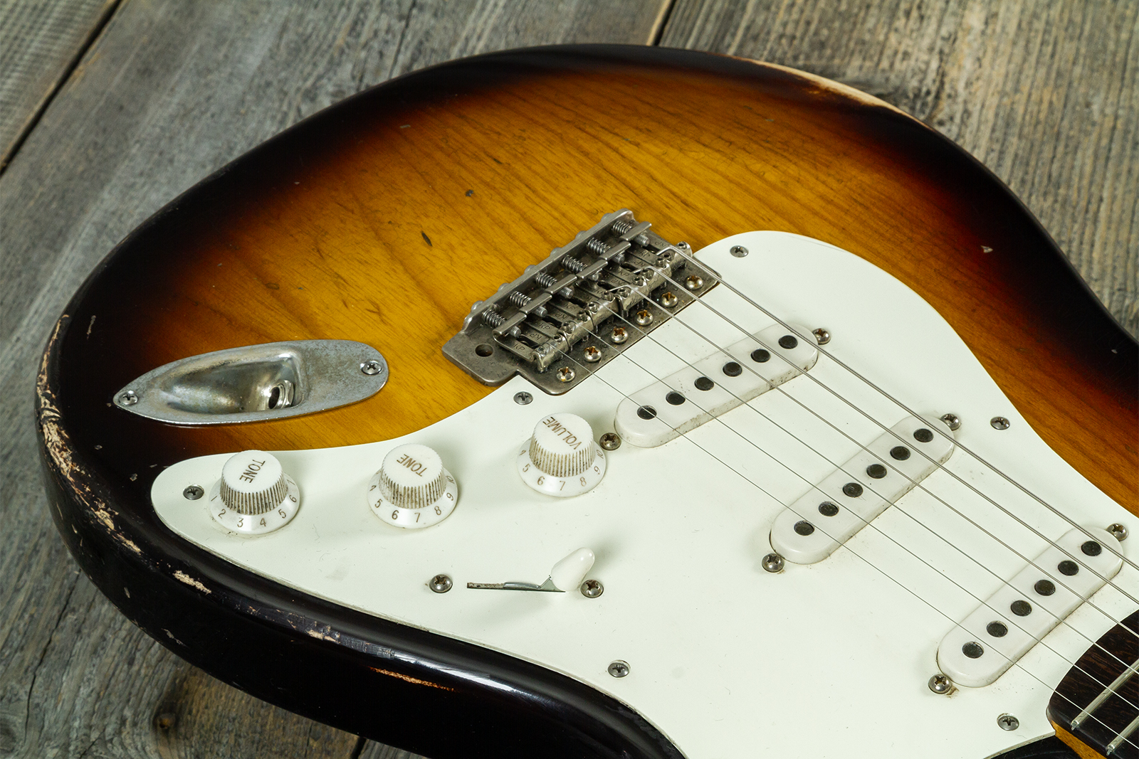 Haar Guitars Trad S 3s Klopppmann Trem Rw #43484 - Aged 2-tone Chocolate Sunburst - Guitarra eléctrica con forma de str. - Variation 3