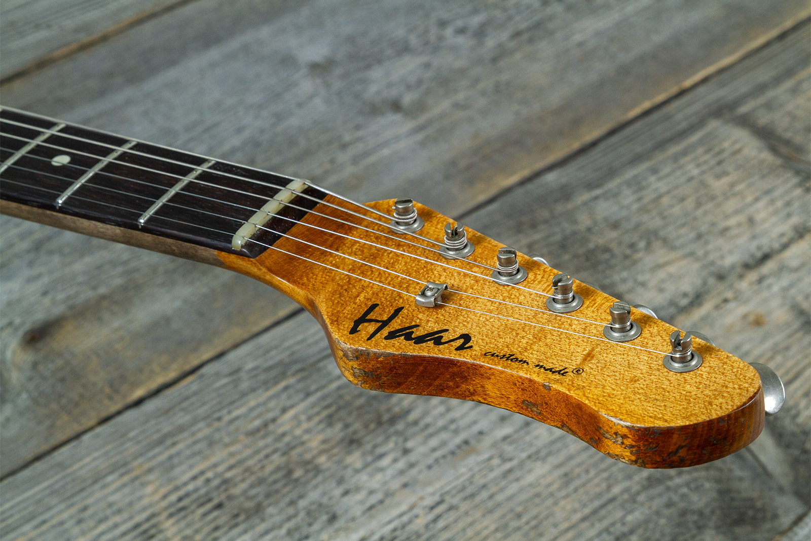 Haar Guitars Trad S 3s Klopppmann Trem Rw #43484 - Aged 2-tone Chocolate Sunburst - Guitarra eléctrica con forma de str. - Variation 6