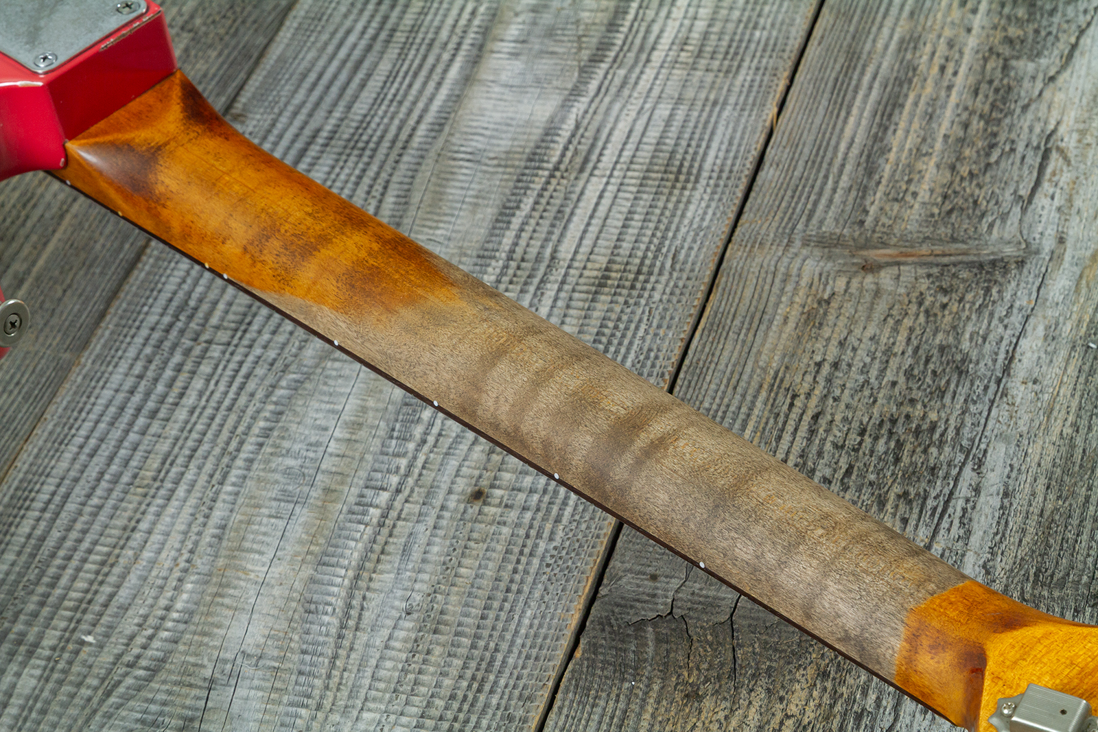 Haar Guitars Trad S 3s Klopppmann Trem Rw #43486 - Aged Fiesta Red - Guitarra eléctrica con forma de str. - Variation 9