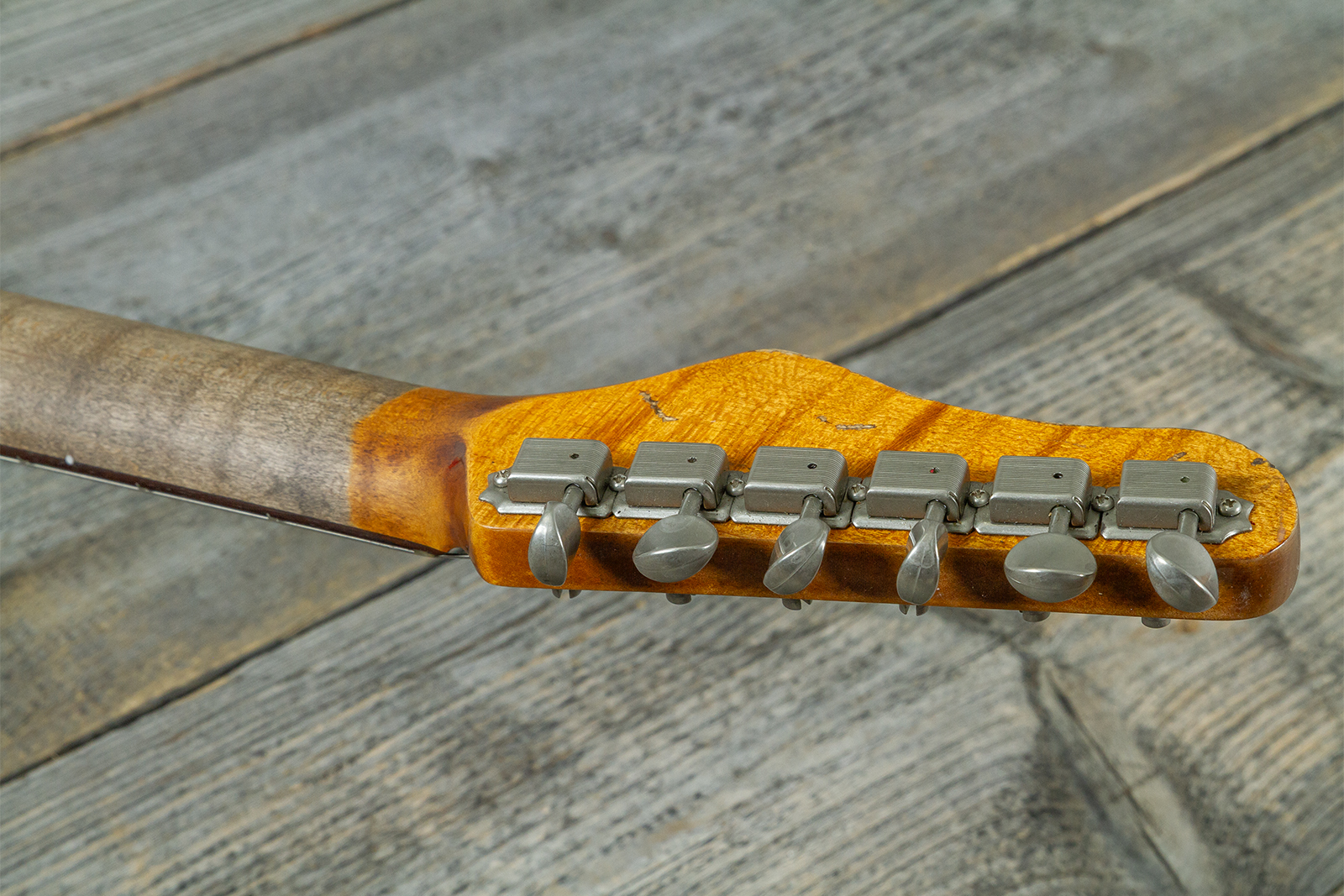 Haar Guitars Trad S 3s Klopppmann Trem Rw #43486 - Aged Fiesta Red - Guitarra eléctrica con forma de str. - Variation 10