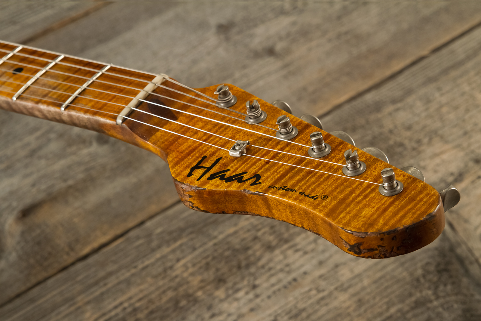 Haar Guitars Trad S 3s Lindy Fralin Trem Mn #42272 - Aged 2-tone Tobacco - Guitarra eléctrica con forma de str. - Variation 11