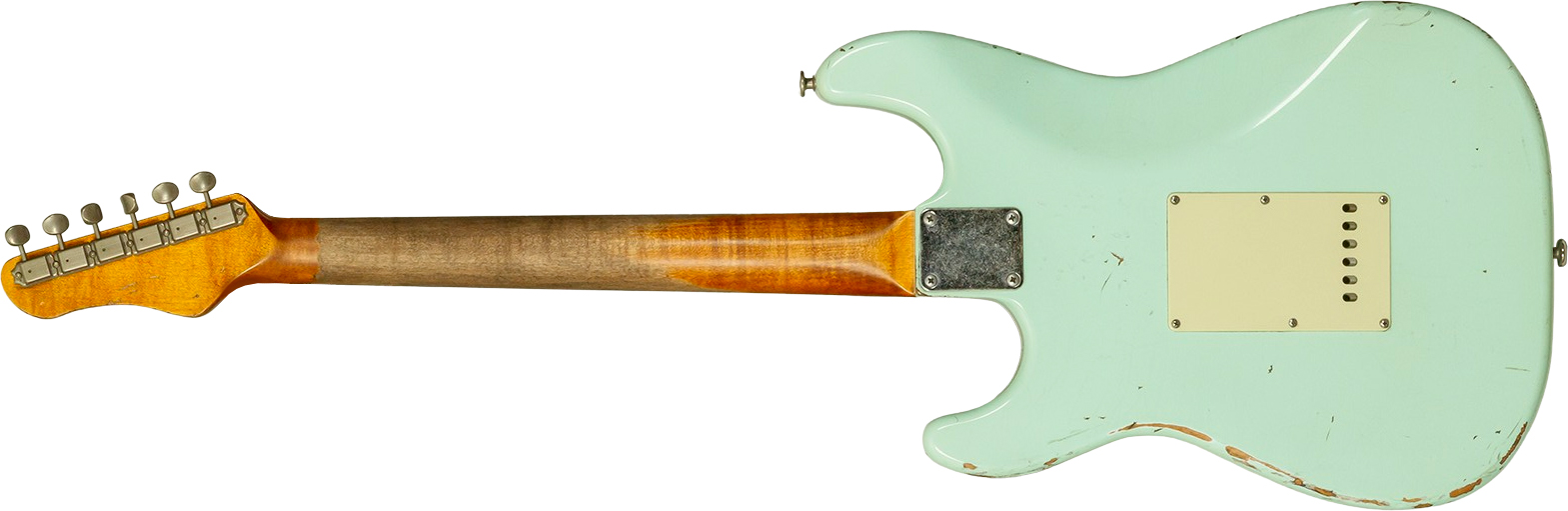 Haar Guitars Trad S 3s Lindy Fralin Trem Rw #43487 - Aged Surf Green - Guitarra eléctrica con forma de str. - Variation 1