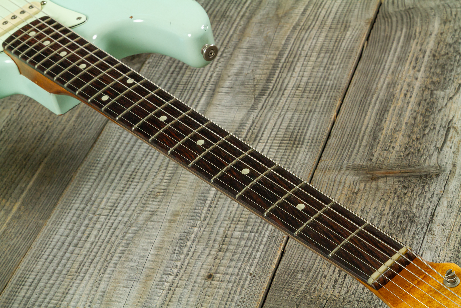 Haar Guitars Trad S 3s Lindy Fralin Trem Rw #43487 - Aged Surf Green - Guitarra eléctrica con forma de str. - Variation 5