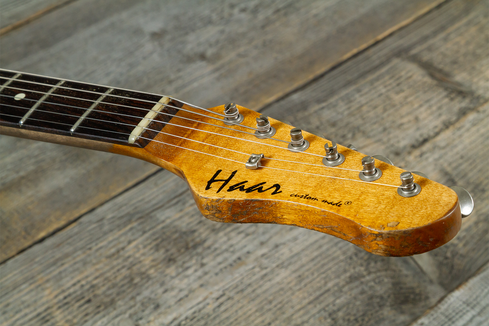 Haar Guitars Trad S 3s Lindy Fralin Trem Rw #43487 - Aged Surf Green - Guitarra eléctrica con forma de str. - Variation 6