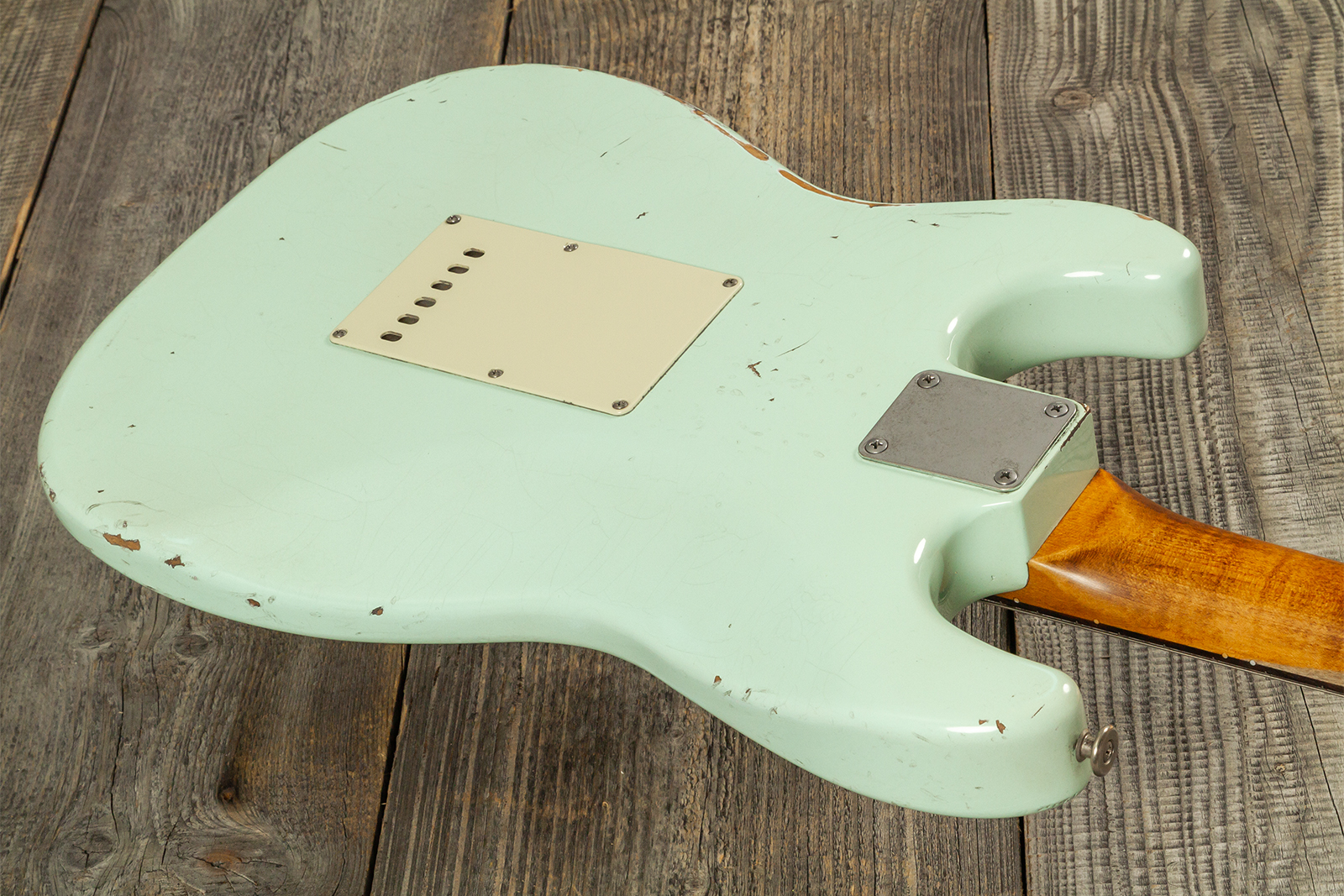 Haar Guitars Trad S 3s Lindy Fralin Trem Rw #43487 - Aged Surf Green - Guitarra eléctrica con forma de str. - Variation 7