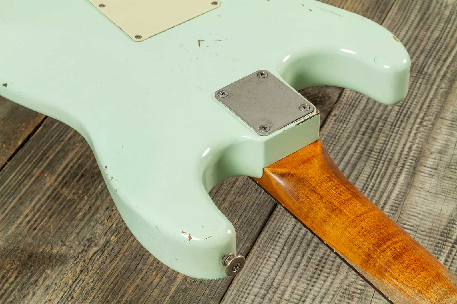 Haar Guitars Trad S 3s Lindy Fralin Trem Rw #43487 - Aged Surf Green - Guitarra eléctrica con forma de str. - Variation 8