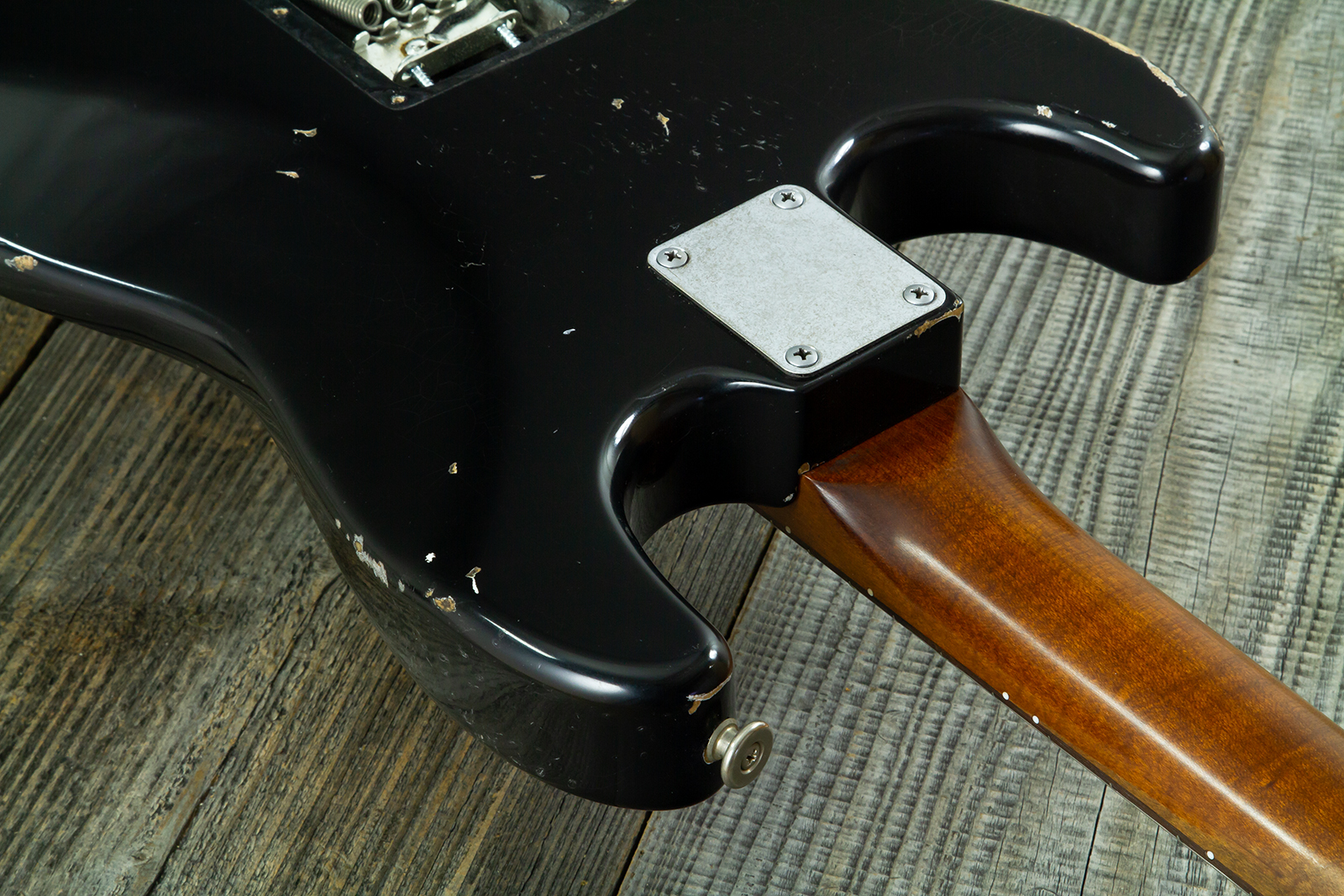 Haar Guitars Trad S Hss Amber Trem Rw #43517 - Aged Black - Guitarra eléctrica con forma de str. - Variation 10