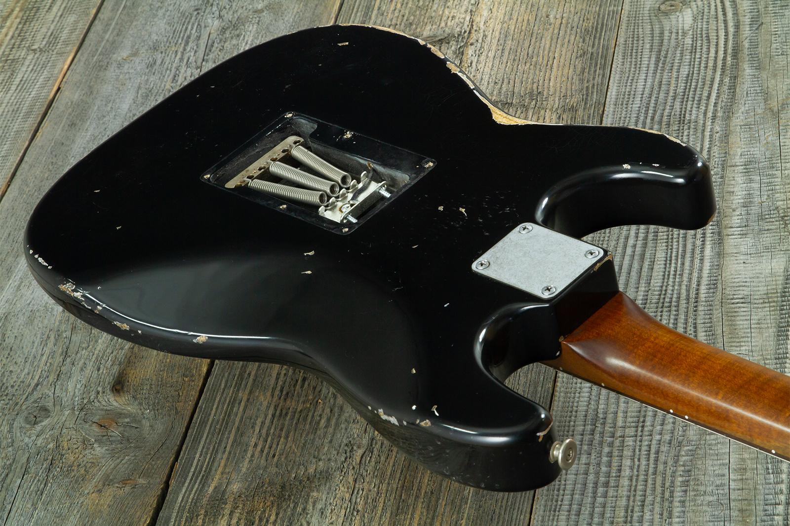 Haar Guitars Trad S Hss Amber Trem Rw #43517 - Aged Black - Guitarra eléctrica con forma de str. - Variation 8