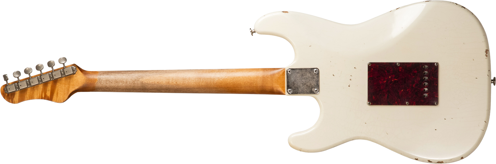 Haar Guitars Trad S Hss Lindy Fralin Trem Rw #42275 - Aged Olympic White - Guitarra eléctrica con forma de str. - Variation 1