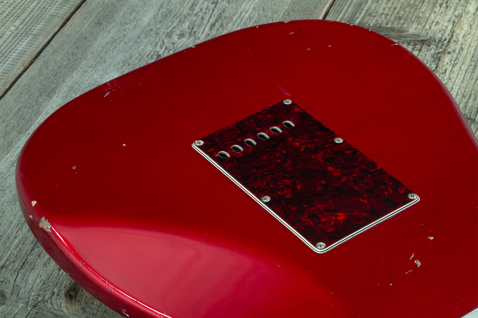 Haar Guitars Trad S Hss Lindy Fralin Trem Rw #43516 - Aged Candy Apple Red - Guitarra eléctrica con forma de str. - Variation 9