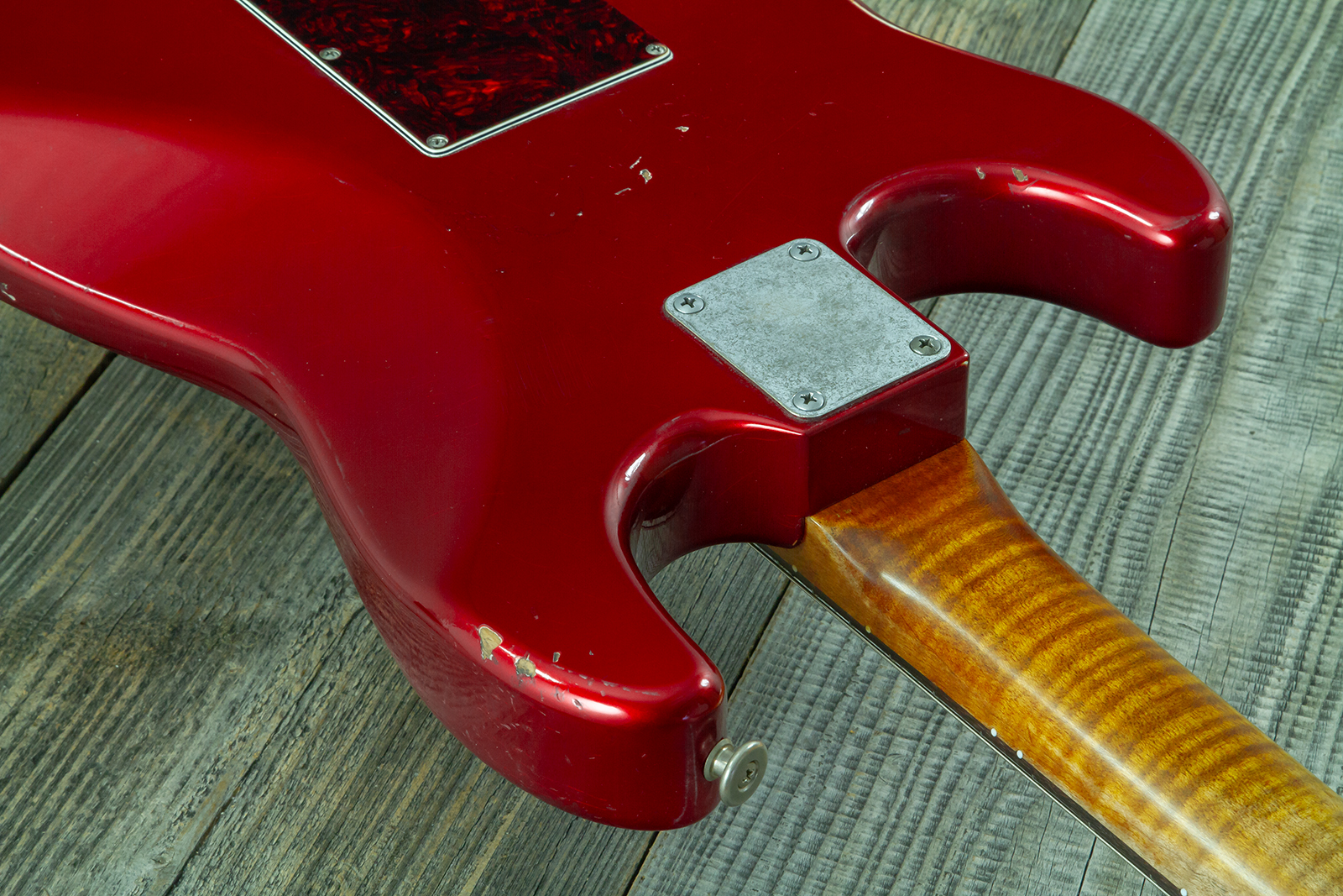 Haar Guitars Trad S Hss Lindy Fralin Trem Rw #43516 - Aged Candy Apple Red - Guitarra eléctrica con forma de str. - Variation 10