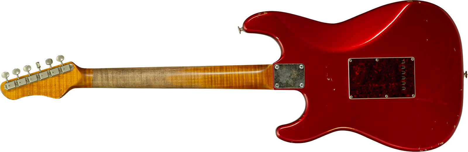 Haar Guitars Trad S Hss Lindy Fralin Trem Rw #43516 - Aged Candy Apple Red - Guitarra eléctrica con forma de str. - Variation 3