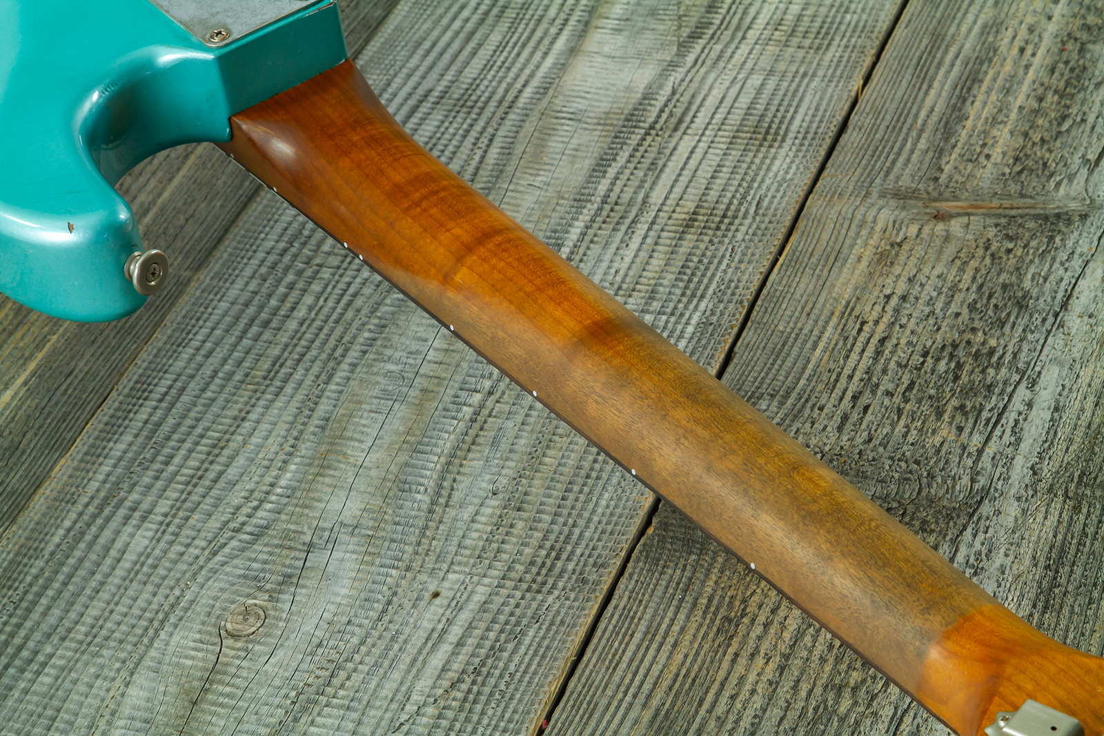 Haar Guitars Trad S Hss Lindy Fralin Trem Rw #43592 - Aged Teal Green Metallic - Guitarra eléctrica con forma de str. - Variation 10
