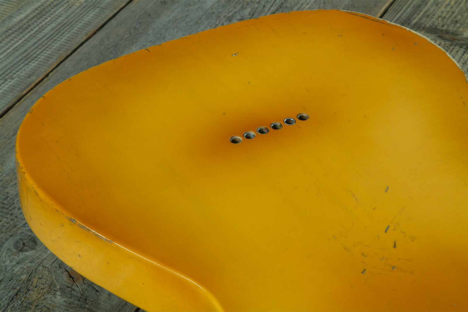 Haar Guitars Trad T 2s Amber Ht Mn #43590 - Aged Butterscotch - Guitarra eléctrica con forma de tel - Variation 10
