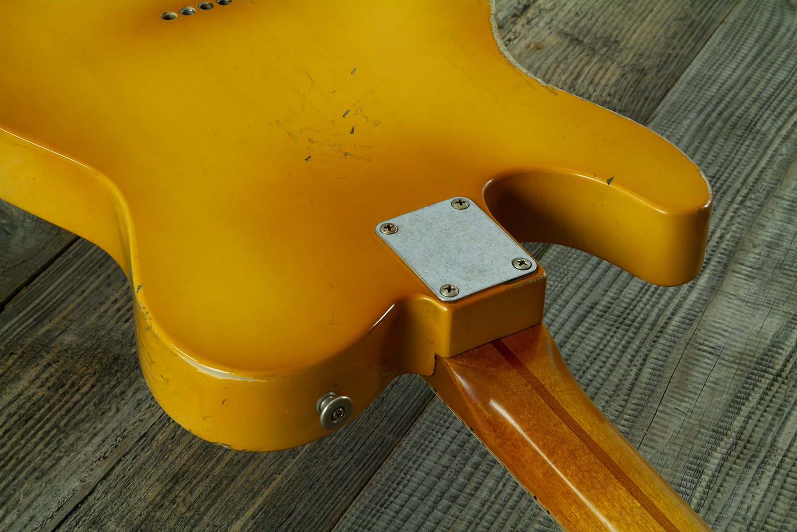Haar Guitars Trad T 2s Amber Ht Mn #43590 - Aged Butterscotch - Guitarra eléctrica con forma de tel - Variation 11