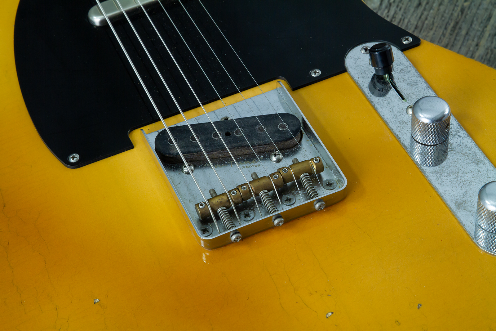 Haar Guitars Trad T 2s Amber Ht Mn #43590 - Aged Butterscotch - Guitarra eléctrica con forma de tel - Variation 3