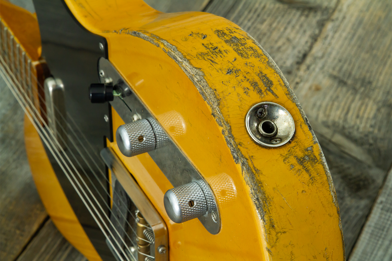 Haar Guitars Trad T 2s Amber Ht Mn #43590 - Aged Butterscotch - Guitarra eléctrica con forma de tel - Variation 4