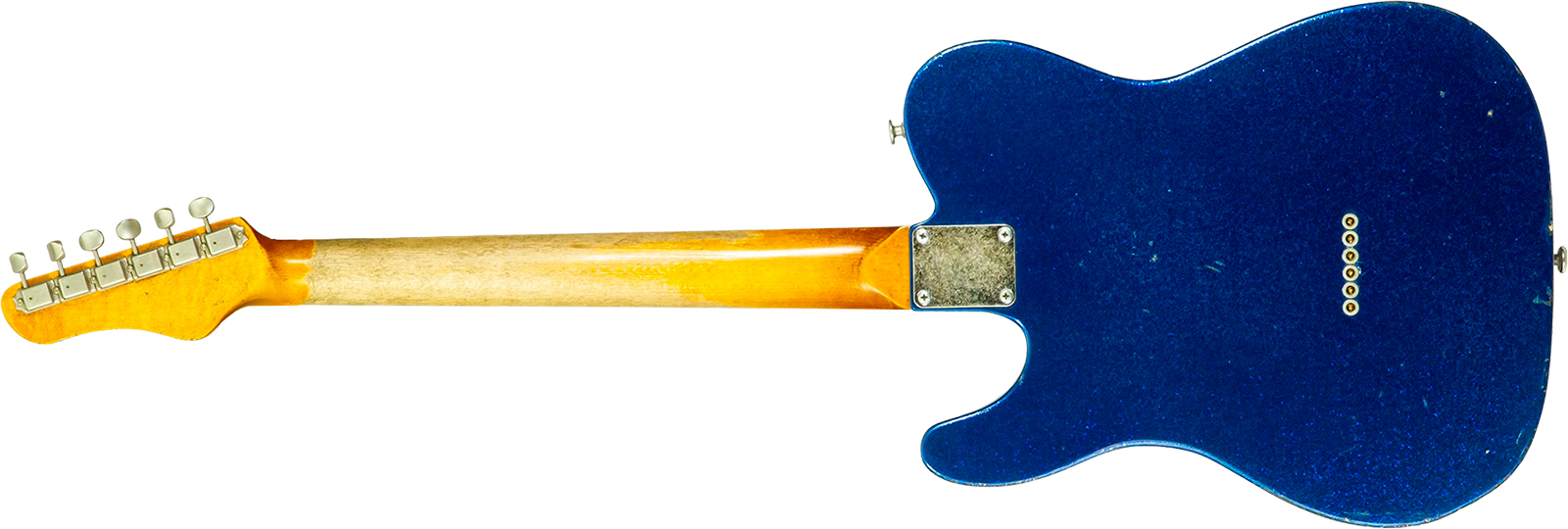 Haar Guitars Trad T 2s Lindy Fralin #43671 - Aged Sparkle Blue - Guitarra eléctrica con forma de tel - Variation 1