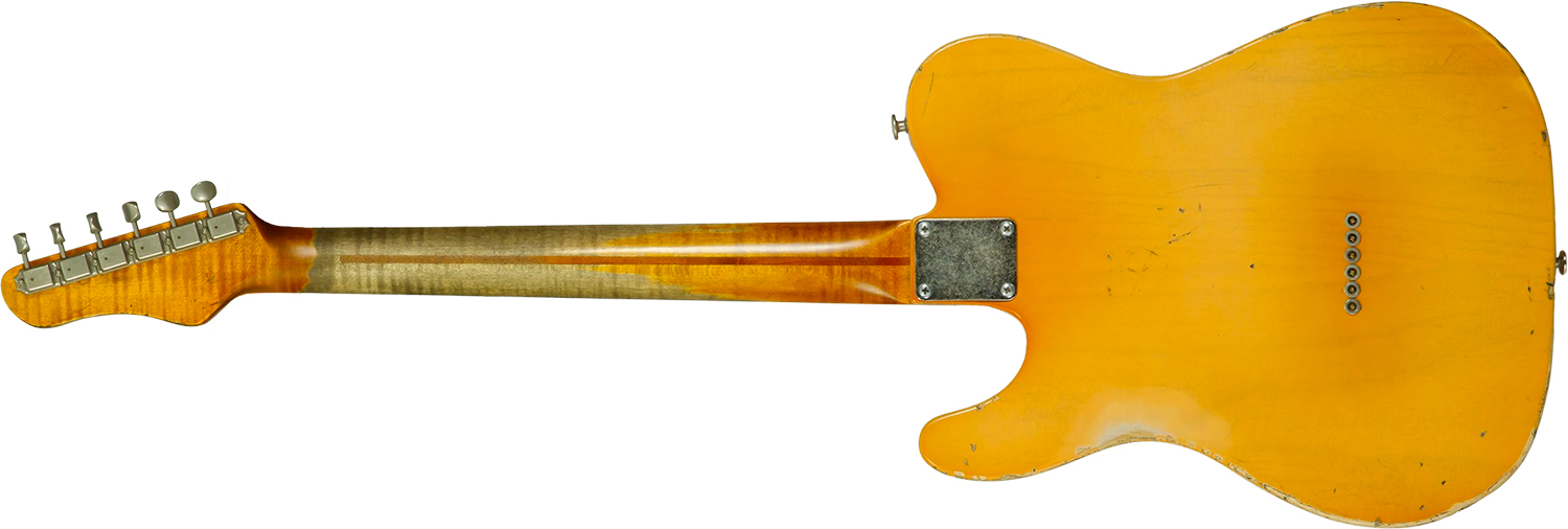 Haar Guitars Trad T 2s Lindy Fralin Mn #43672 - Aged Butterscotch - Guitarra eléctrica con forma de tel - Variation 1