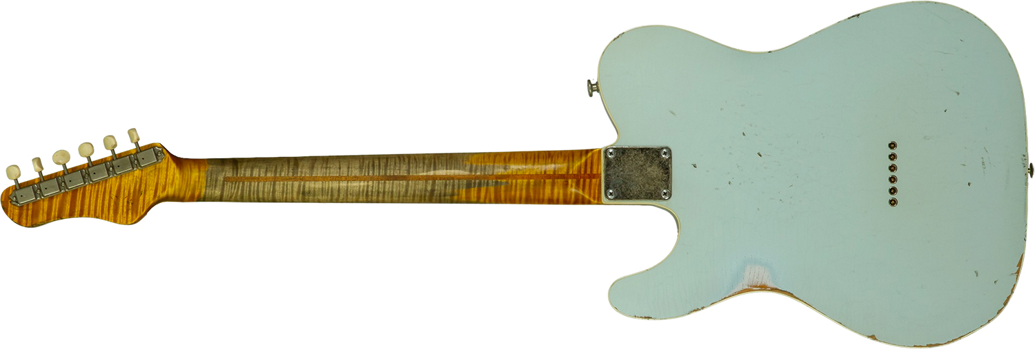 Haar Guitars Trad T  2s Lindy Fralin P90 #43675 - Aged Faded Sonic Blue - Guitarra eléctrica con forma de tel - Variation 2