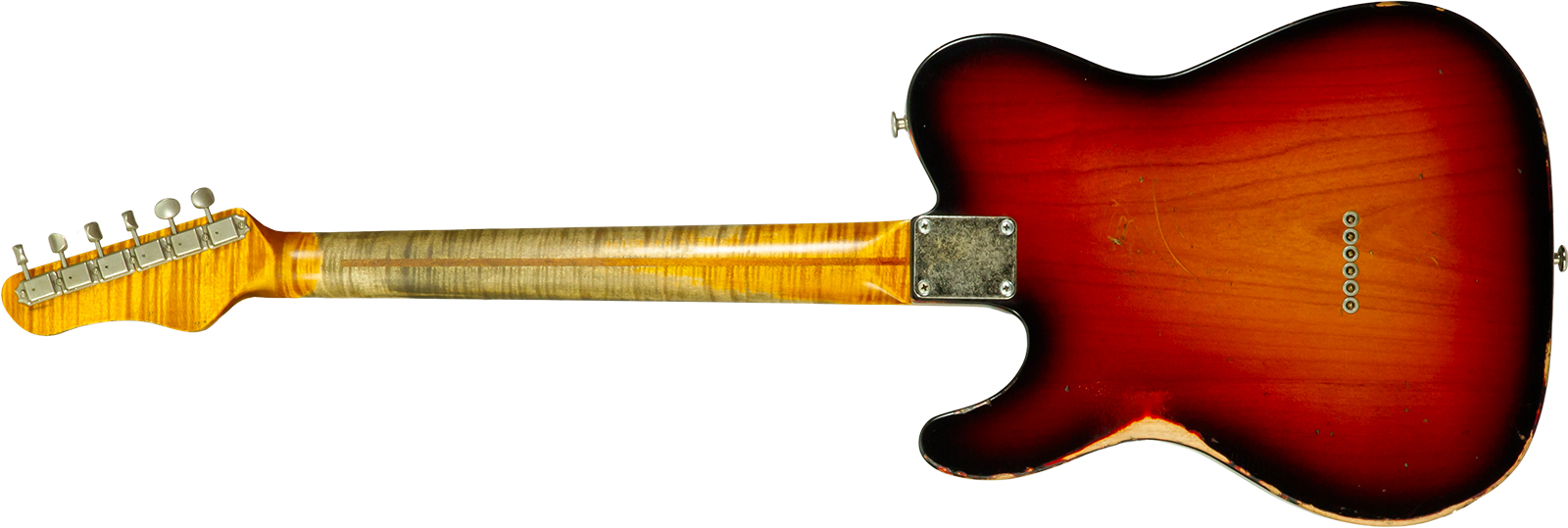Haar Guitars Trad T 72 Sh Lindy Fralin Mn #43667 - Aged 3 Tone Sunburst - Guitarra eléctrica con forma de tel - Variation 1