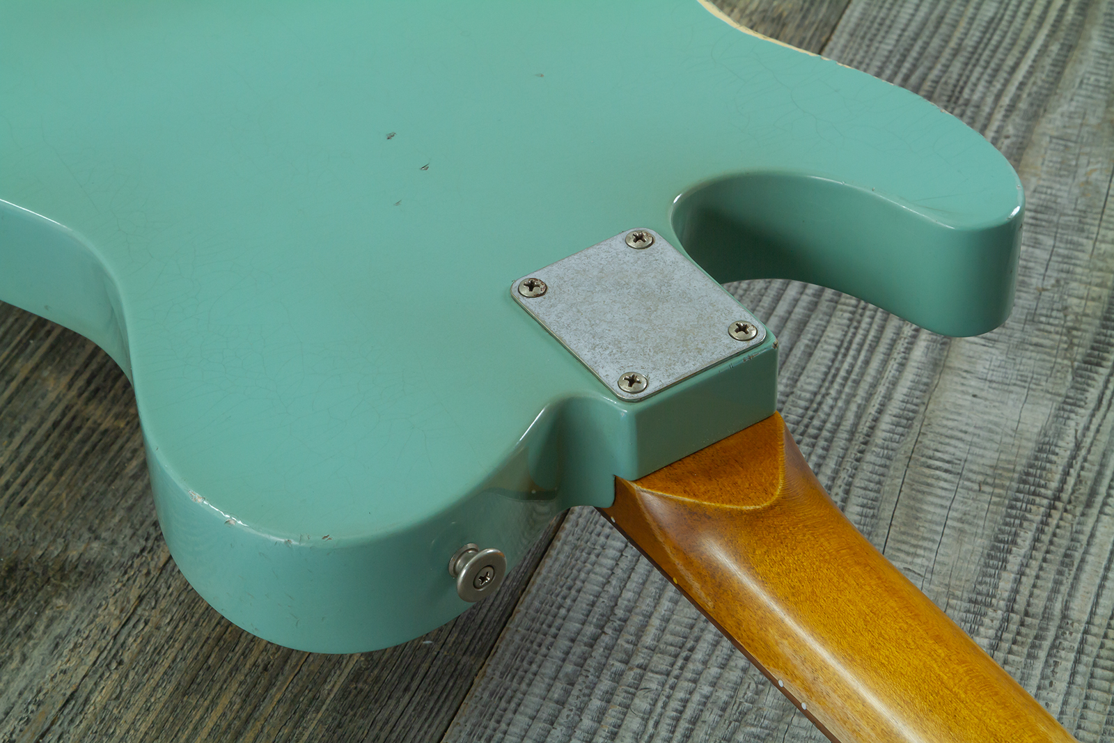 Haar Guitars Trad T Custom 2h Tv Jones Ht Rw #43519 - Aged Spring Green - Guitarra eléctrica con forma de tel - Variation 9