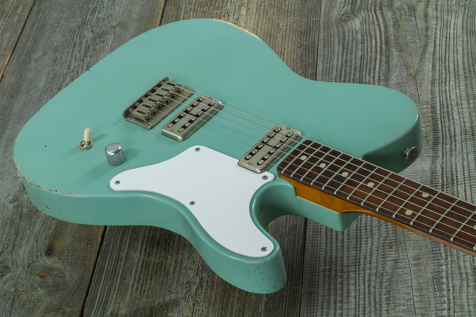 Haar Guitars Trad T Custom 2h Tv Jones Ht Rw #43519 - Aged Spring Green - Guitarra eléctrica con forma de tel - Variation 2