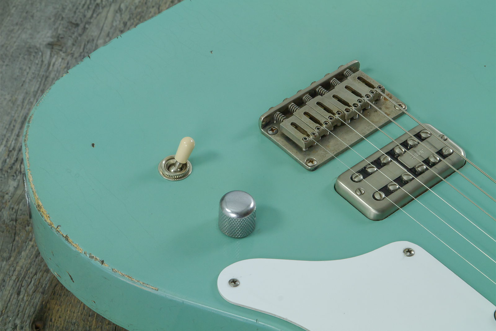 Haar Guitars Trad T Custom 2h Tv Jones Ht Rw #43519 - Aged Spring Green - Guitarra eléctrica con forma de tel - Variation 3