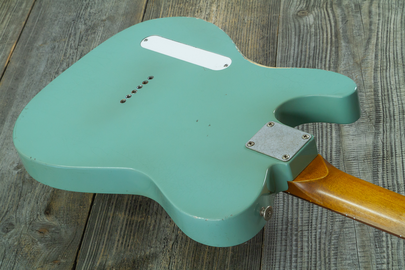 Haar Guitars Trad T Custom 2h Tv Jones Ht Rw #43519 - Aged Spring Green - Guitarra eléctrica con forma de tel - Variation 7