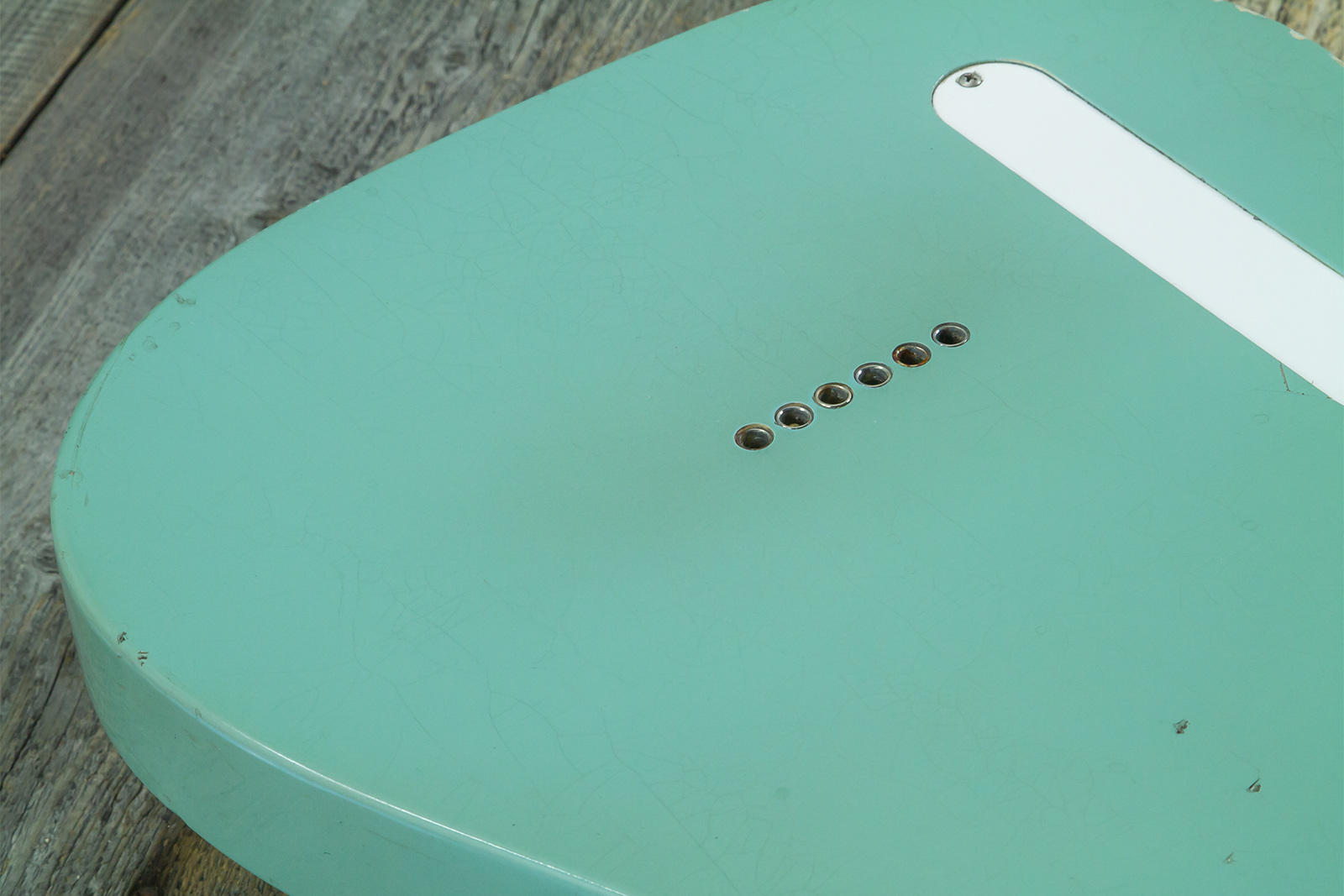 Haar Guitars Trad T Custom 2h Tv Jones Ht Rw #43519 - Aged Spring Green - Guitarra eléctrica con forma de tel - Variation 8