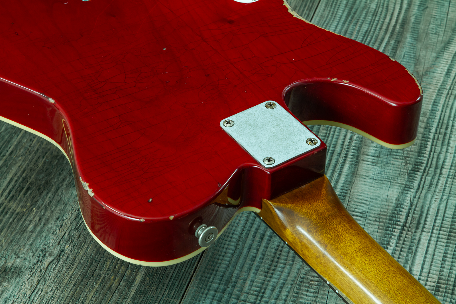 Haar Guitars Trad T Custom 2h Tv Jones Ht Rw #43524 - Aged Brown Natural - Guitarra eléctrica con forma de tel - Variation 11