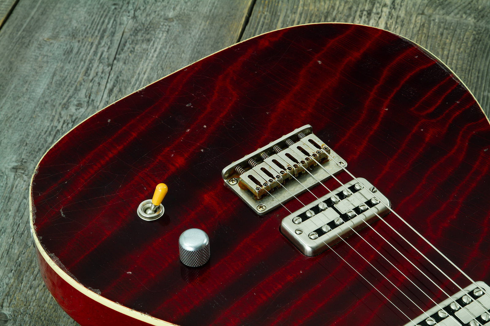 Haar Guitars Trad T Custom 2h Tv Jones Ht Rw #43524 - Aged Brown Natural - Guitarra eléctrica con forma de tel - Variation 3