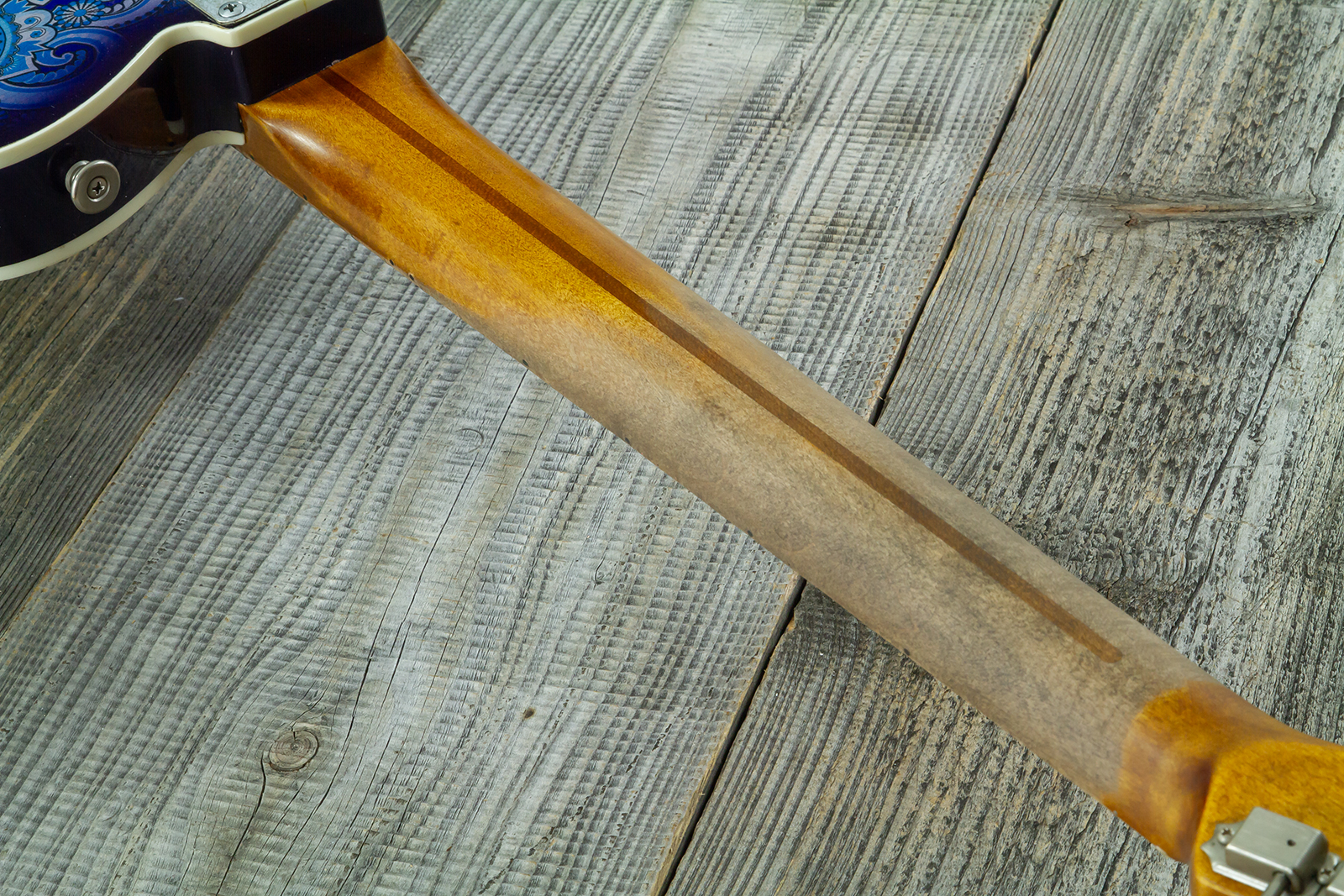 Haar Guitars Trad T Custom 2s Kloppmann. Mn  #43518 - Blue Paisley - Guitarra eléctrica con forma de tel - Variation 10