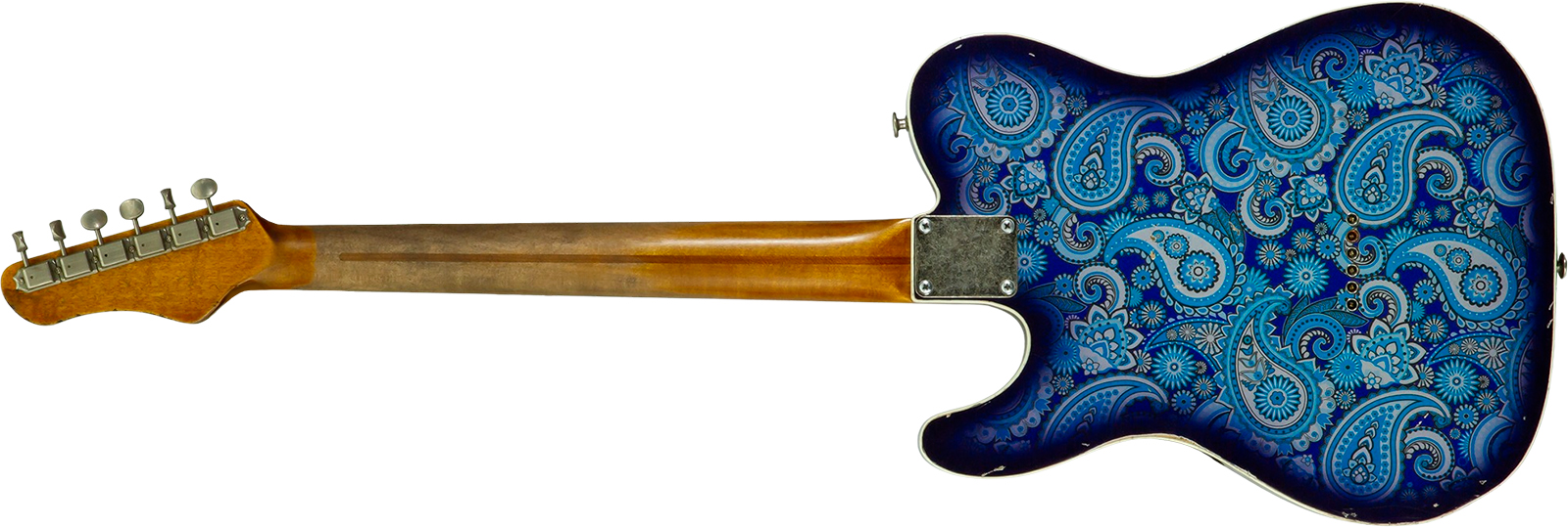 Haar Guitars Trad T Custom 2s Kloppmann. Mn  #43518 - Blue Paisley - Guitarra eléctrica con forma de tel - Variation 1