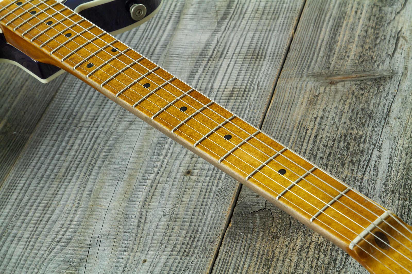 Haar Guitars Trad T Custom 2s Kloppmann. Mn  #43518 - Blue Paisley - Guitarra eléctrica con forma de tel - Variation 5