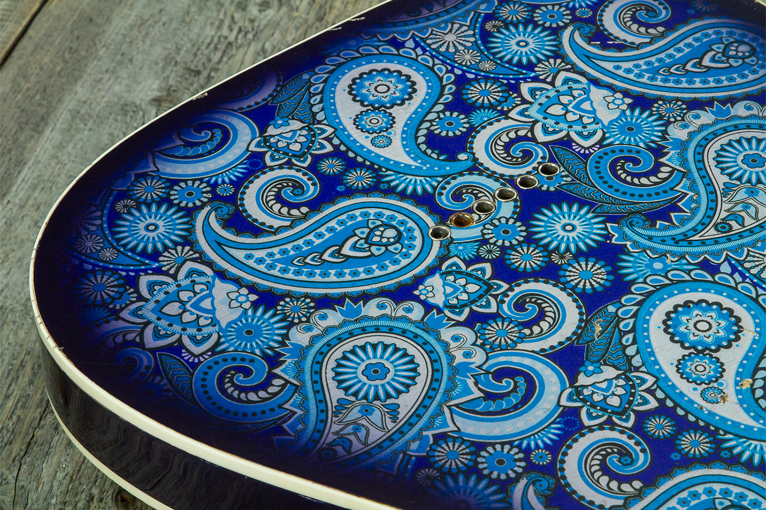 Haar Guitars Trad T Custom 2s Kloppmann. Mn  #43518 - Blue Paisley - Guitarra eléctrica con forma de tel - Variation 8