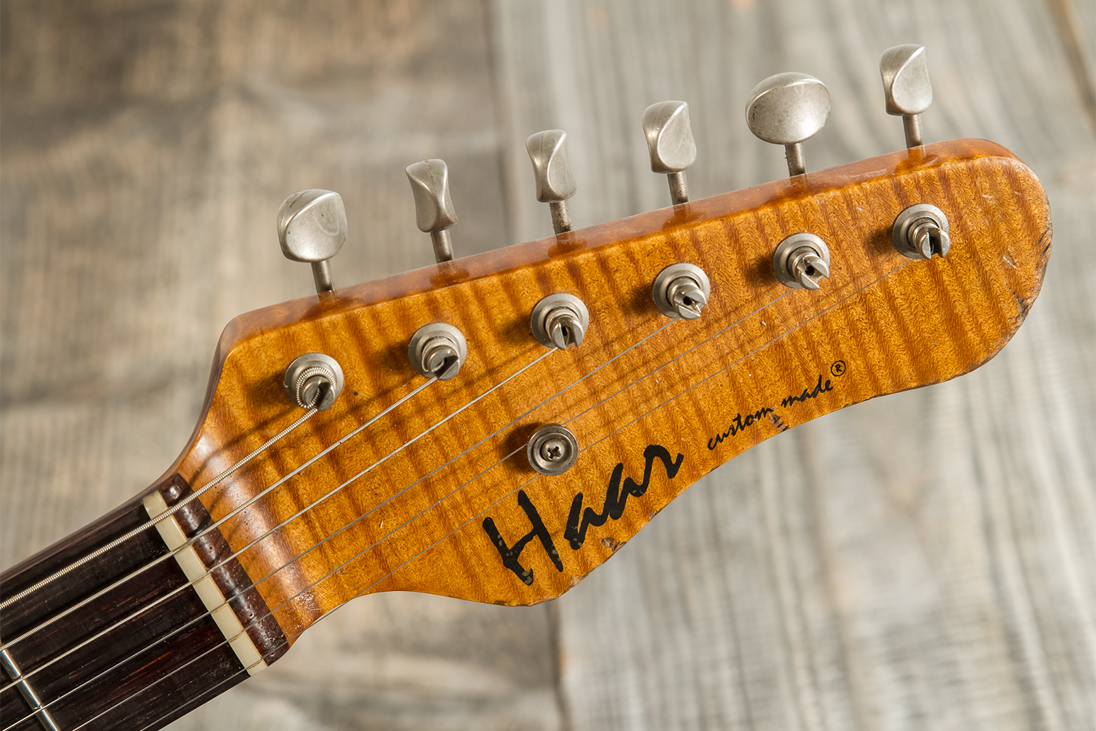 Haar Guitars Trad T Custom 2s Lindy Fralin Ht Rw #42267 - Aged 2-tone Tobacco - Guitarra eléctrica con forma de tel - Variation 6