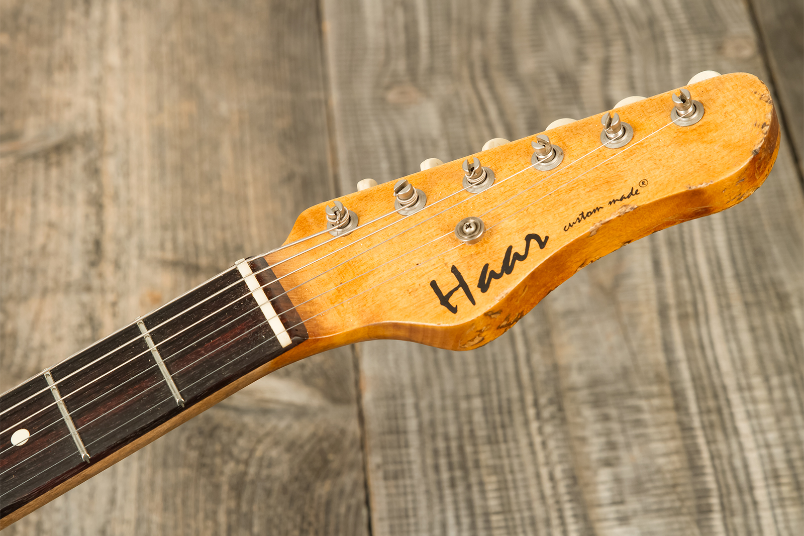 Haar Guitars Trad T Custom 2s Lindy Fralin Ht Rw #42268 - Aged Sonic Blue - Guitarra eléctrica con forma de tel - Variation 7