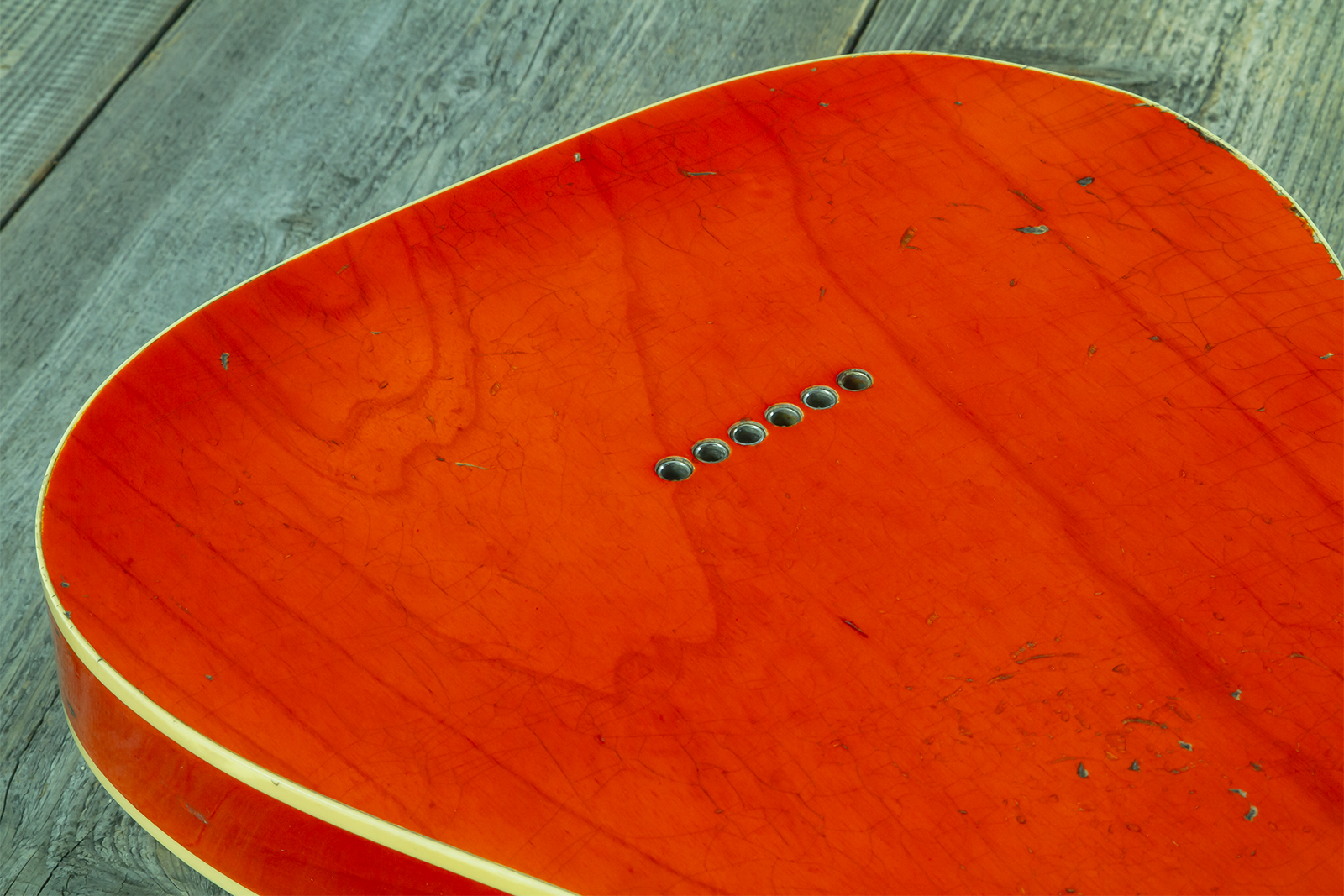 Haar Guitars Trad T Custom 2s P90 Lindy Fralin Mn Ht #43488 - Orange See Through - Guitarra eléctrica con forma de tel - Variation 11