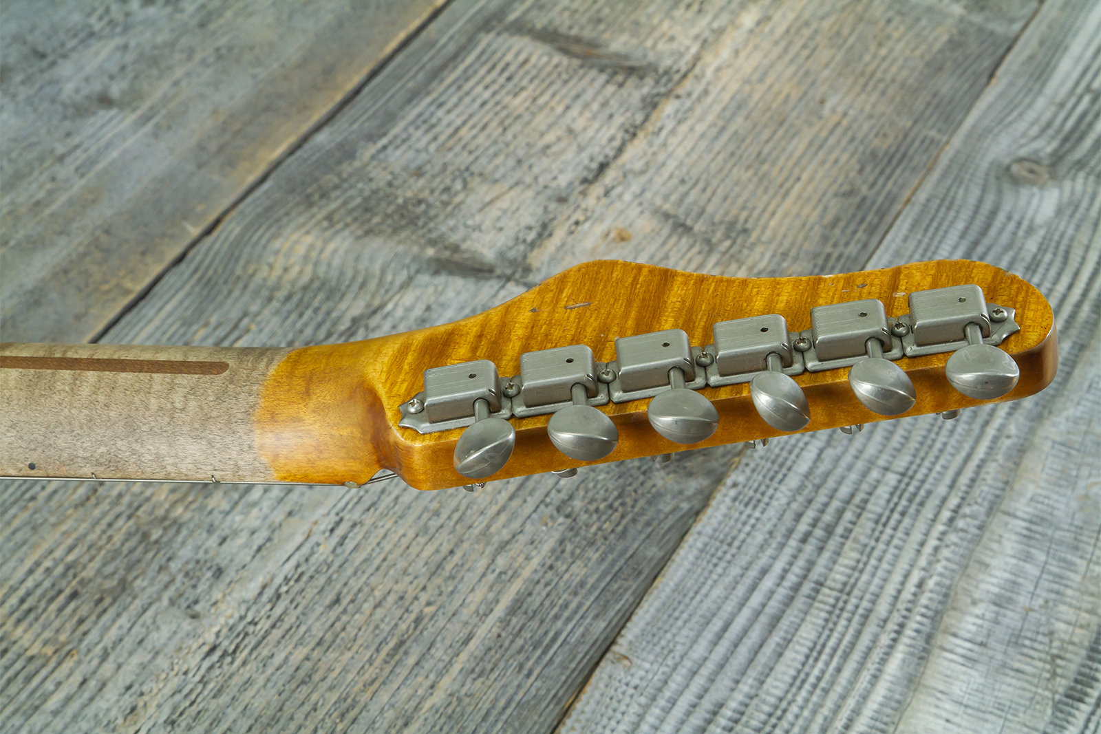 Haar Guitars Trad T Custom 2s P90 Lindy Fralin Mn Ht #43488 - Orange See Through - Guitarra eléctrica con forma de tel - Variation 14