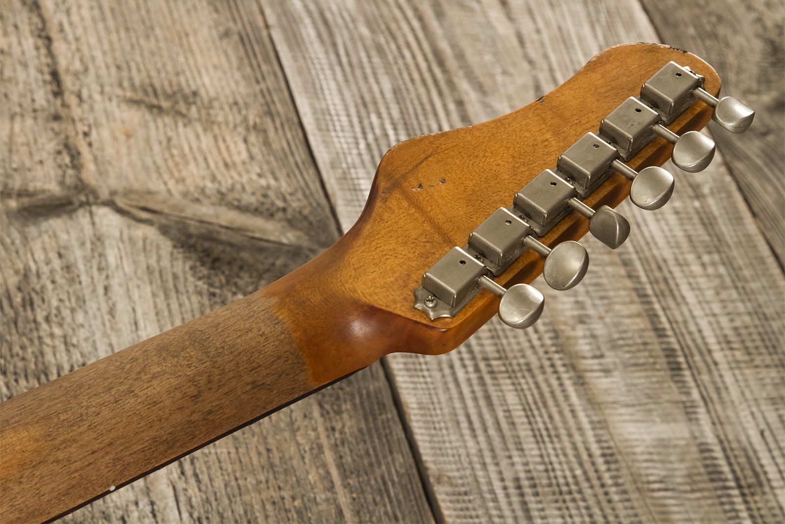 Haar Guitars Trad T Custom Sh Lindy Fralin Ht Rw #42271 - Aged Burgundy - Guitarra eléctrica con forma de tel - Variation 12
