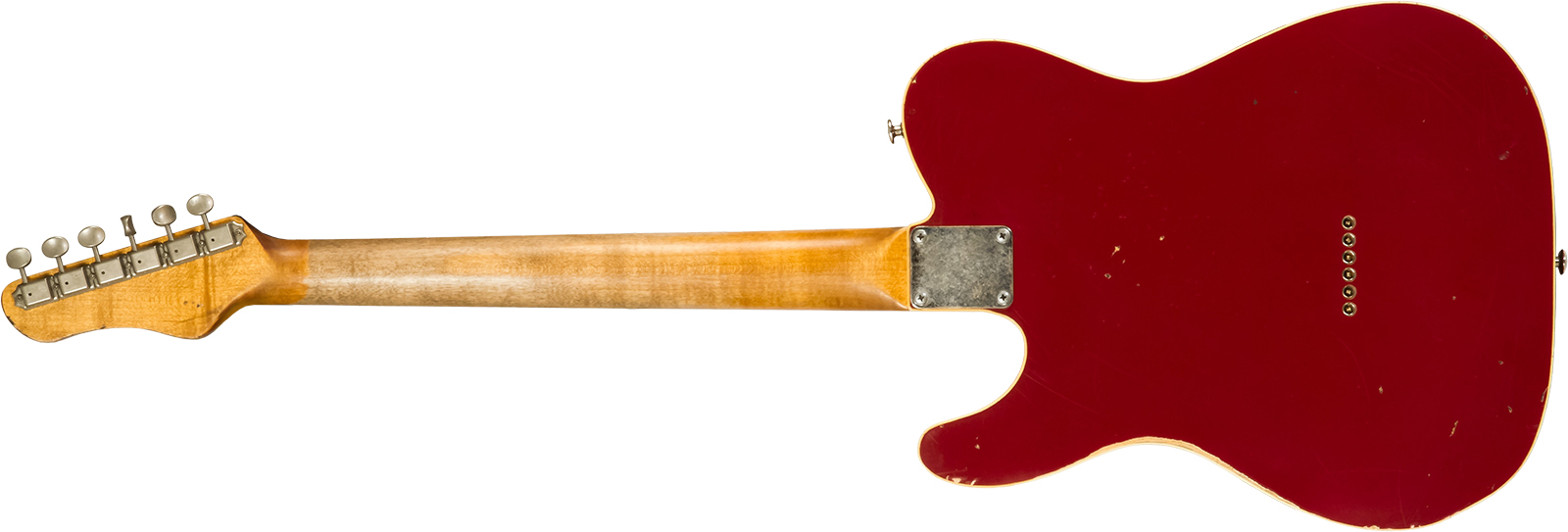 Haar Guitars Trad T Custom Sh Lindy Fralin Ht Rw #42271 - Aged Burgundy - Guitarra eléctrica con forma de tel - Variation 1