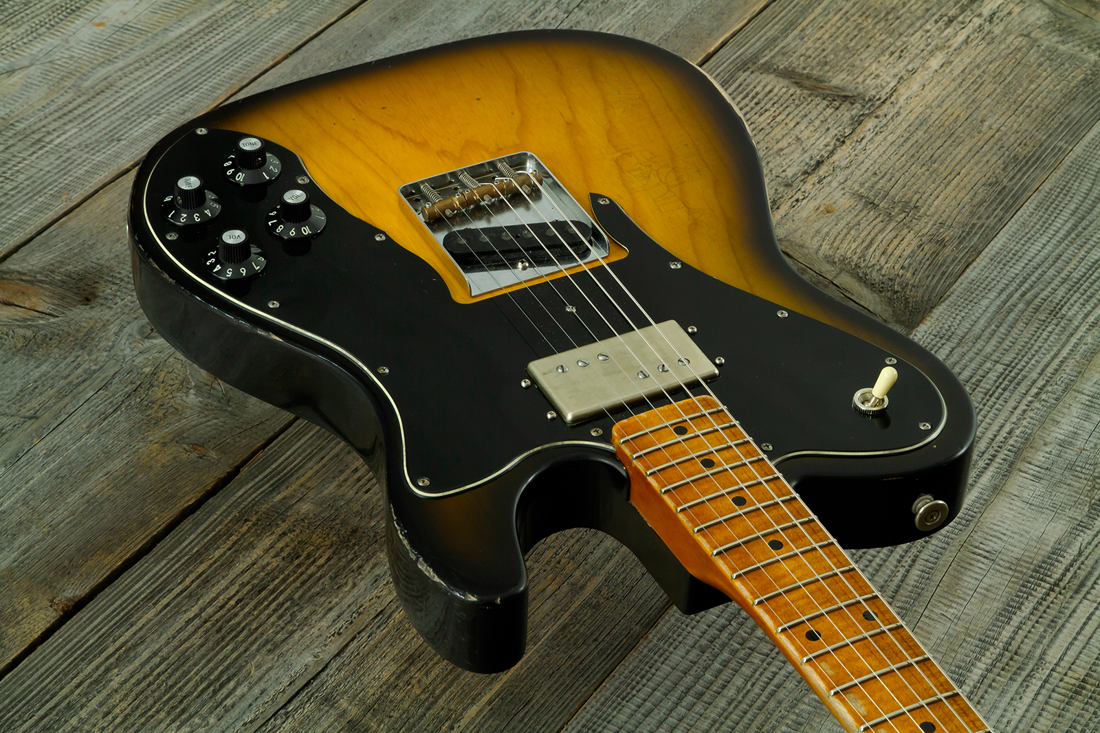 Haar Guitars Trad T Hs Brandon / Kloppmann Ht Mn #43591 - Aged 2 Tone Sunburst - Guitarra eléctrica con forma de tel - Variation 2