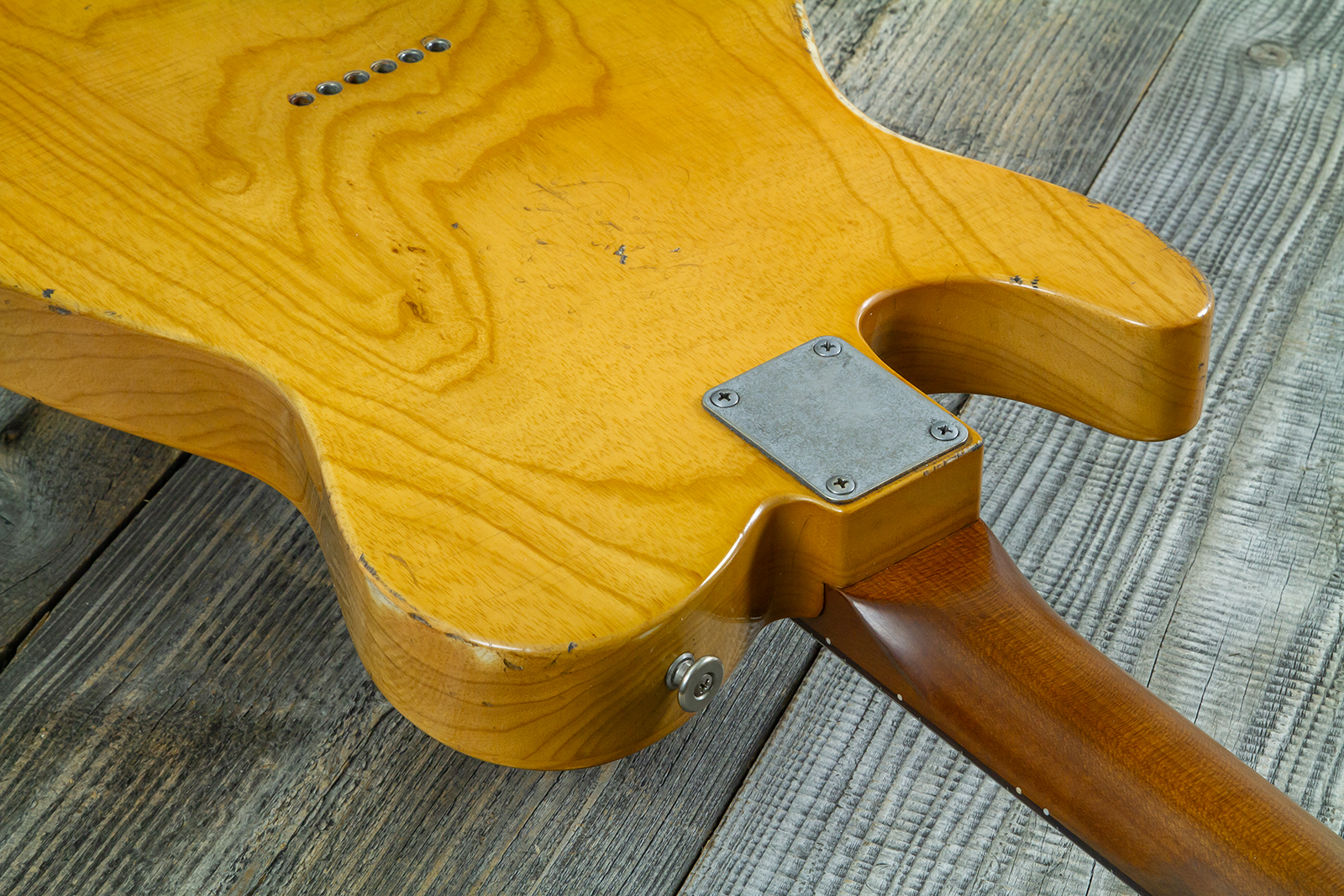 Haar Guitars Trad T Thinline 2s Lindy Fralin Rw #43483 - Aged Antique Natural - Guitarra eléctrica con forma de tel - Variation 8