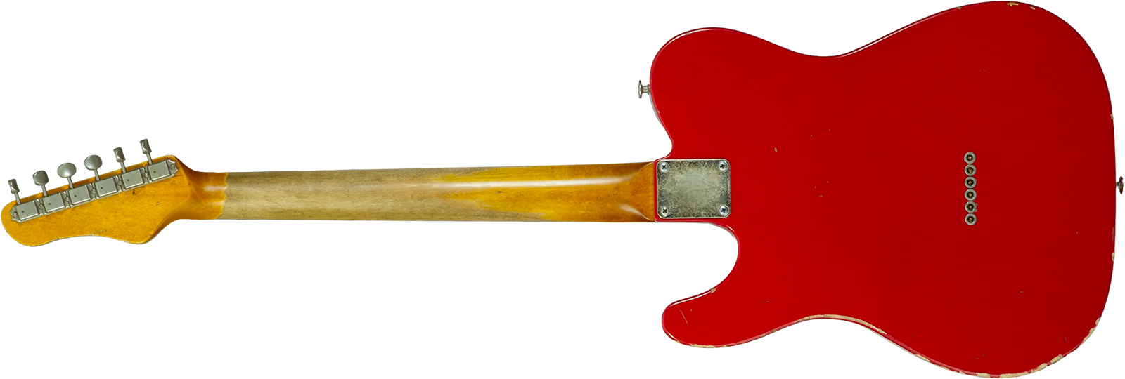 Haar Guitars Trad T Thinline 2s Lindy Fralin Rw #43661 - Aged Old Red - Guitarra eléctrica con forma de tel - Variation 2
