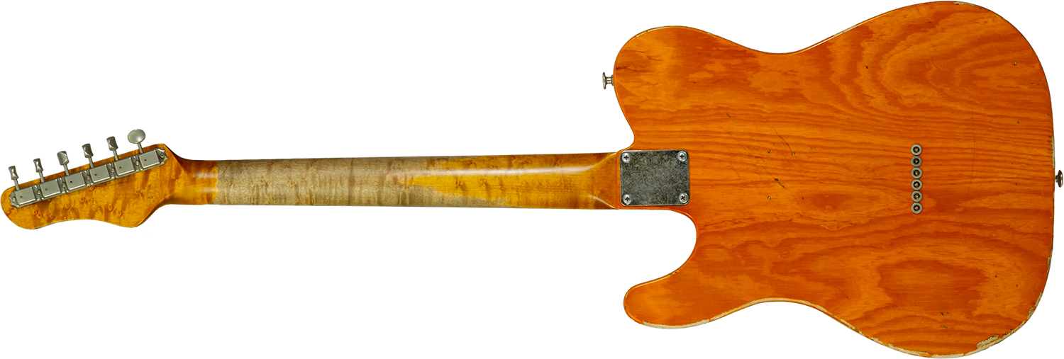 Haar Guitars Trad T Thinline 2s Lindy Fralin Rw #43673 - Aged Orange See Through - Guitarra eléctrica con forma de tel - Variation 1