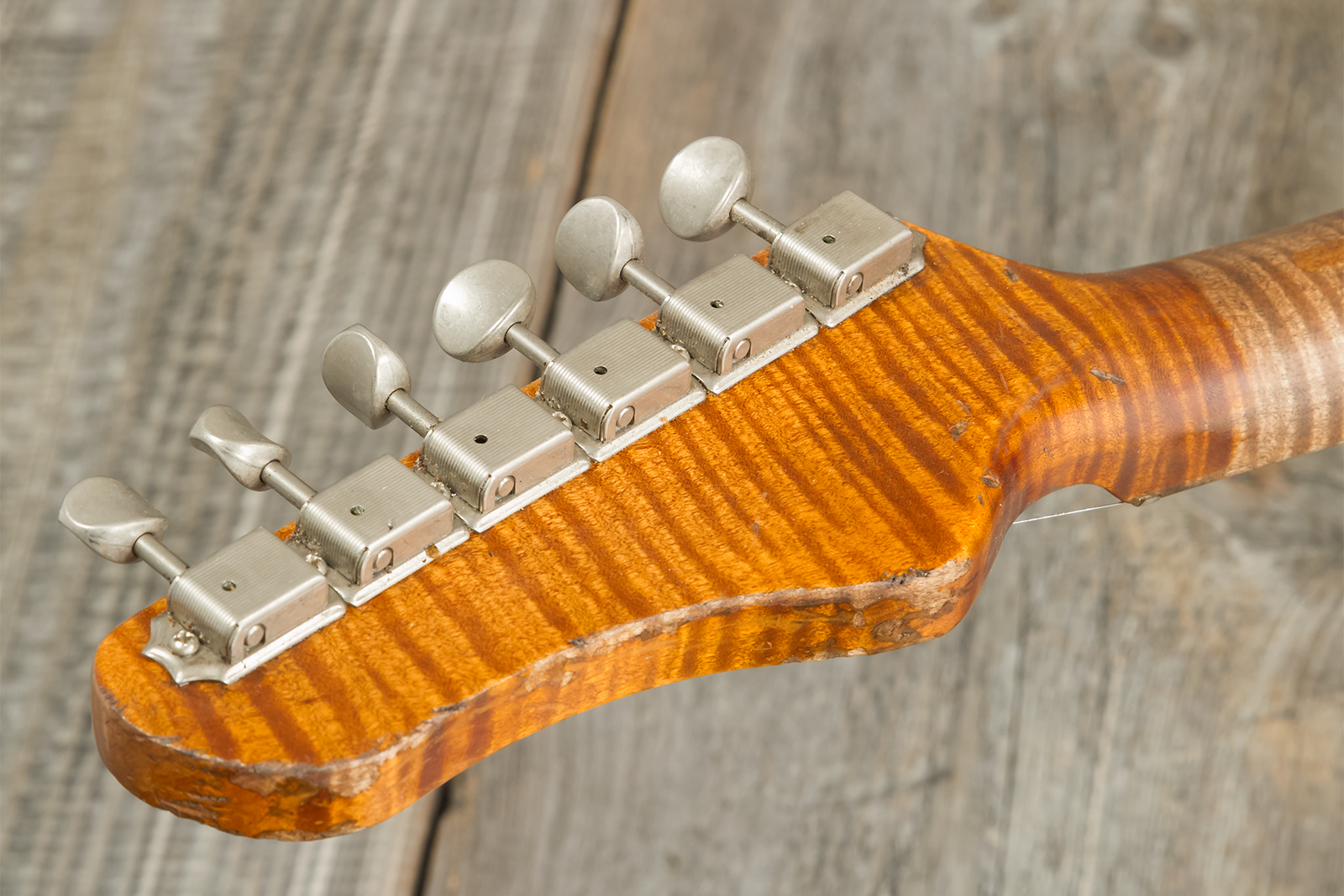 Haar Guitars Trad T Thinline Sh Tv Jones / Lindy Fralin Ht Mn #42270 - Aged Orange Antique - Guitarra eléctrica con forma de tel - Variation 11