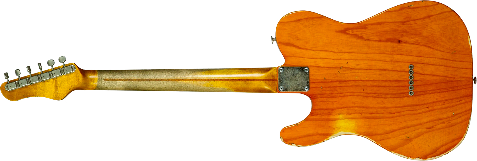 Haar Guitars Trad T Thinline Sh Tv Jones / Lindy Fralin Mn #43674 - Aged Orange See Through - Guitarra eléctrica con forma de tel - Variation 1